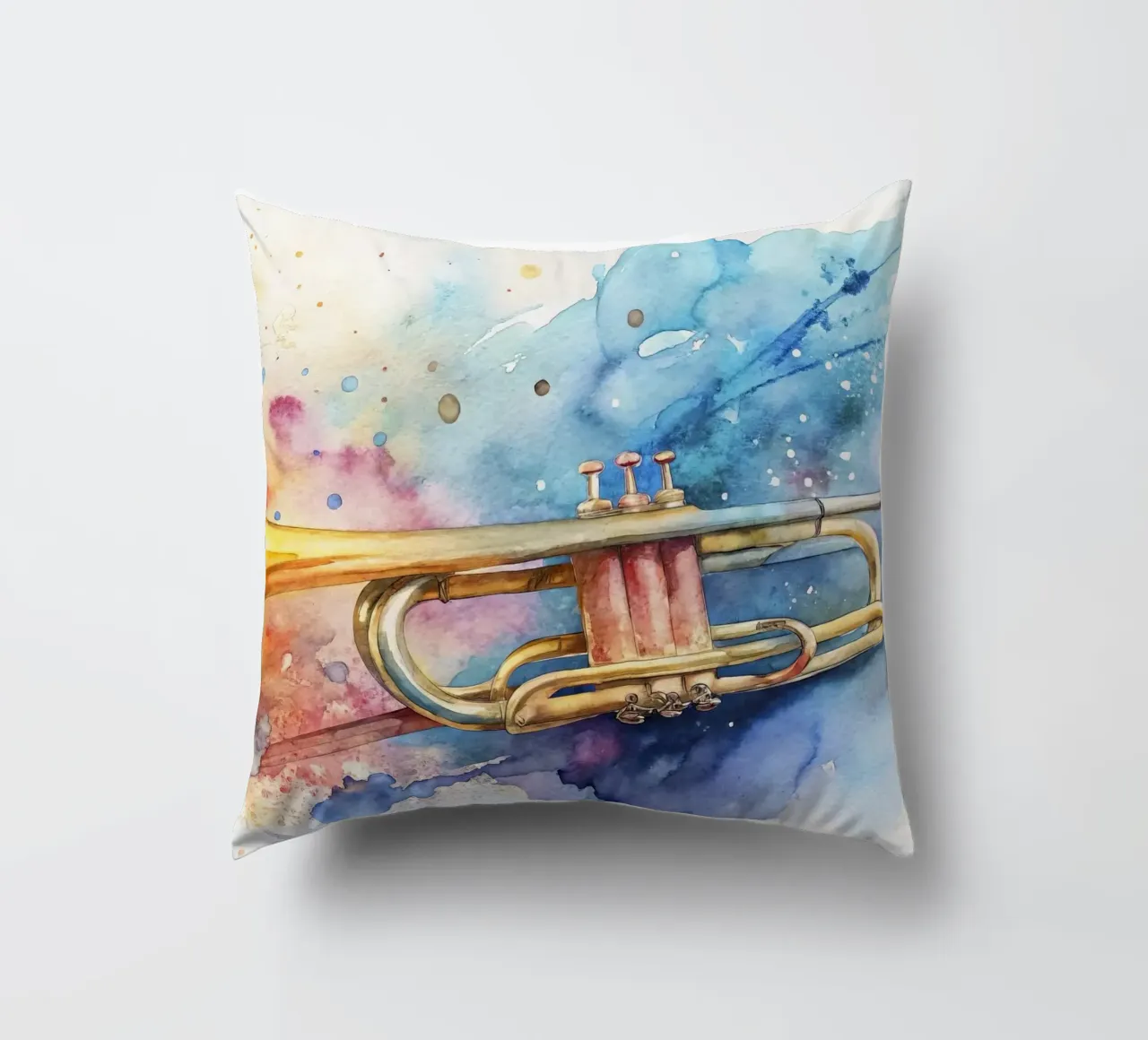 Tromba in acquerello cuscino da ARTVI-SHOP