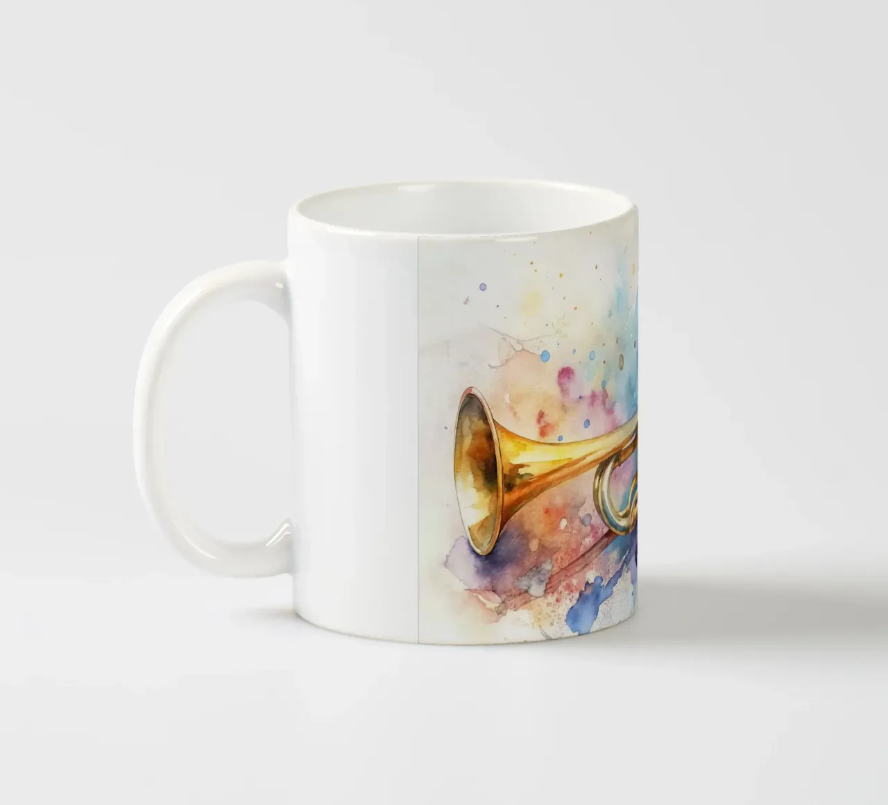 Tromba in acquerello tazza in ceramica da ARTVI-SHOP