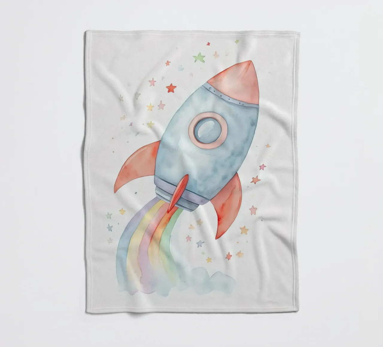Rocket fleece blanket by 🎁 NOBELART