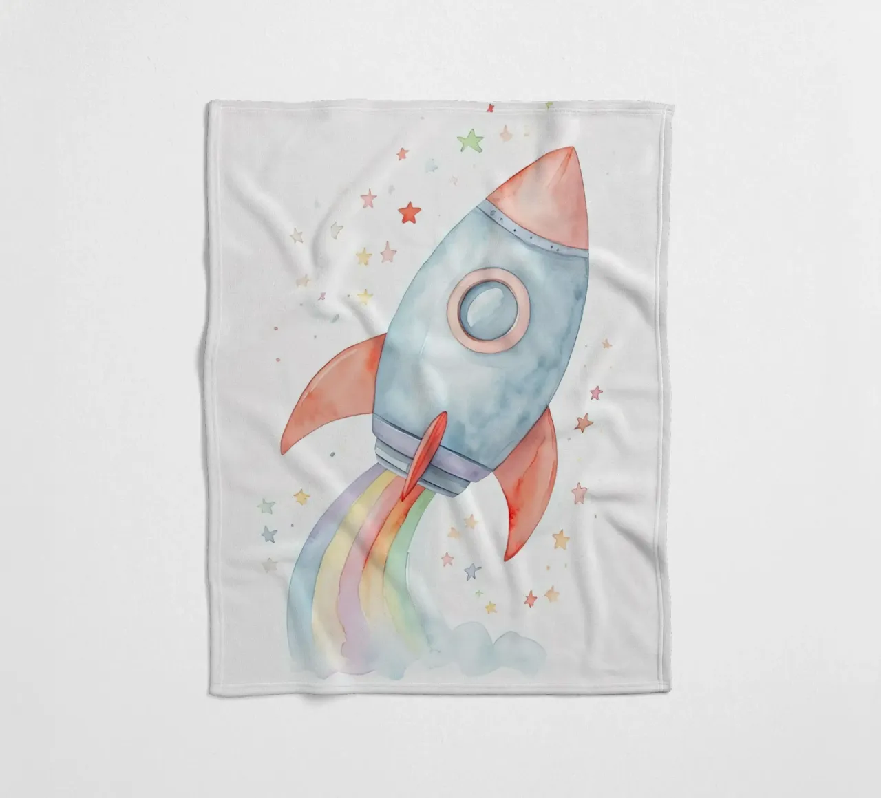 Rocket fleece blanket by 🎁 ARTVI-SHOP
