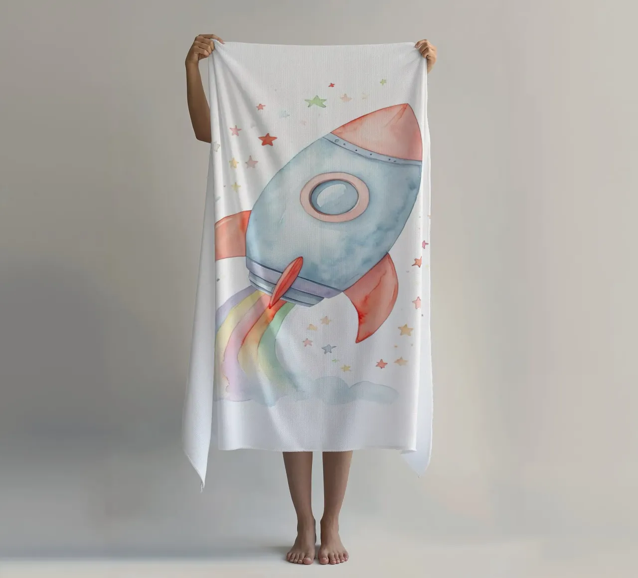 Rocket beach towel by 🎁 NOBELART