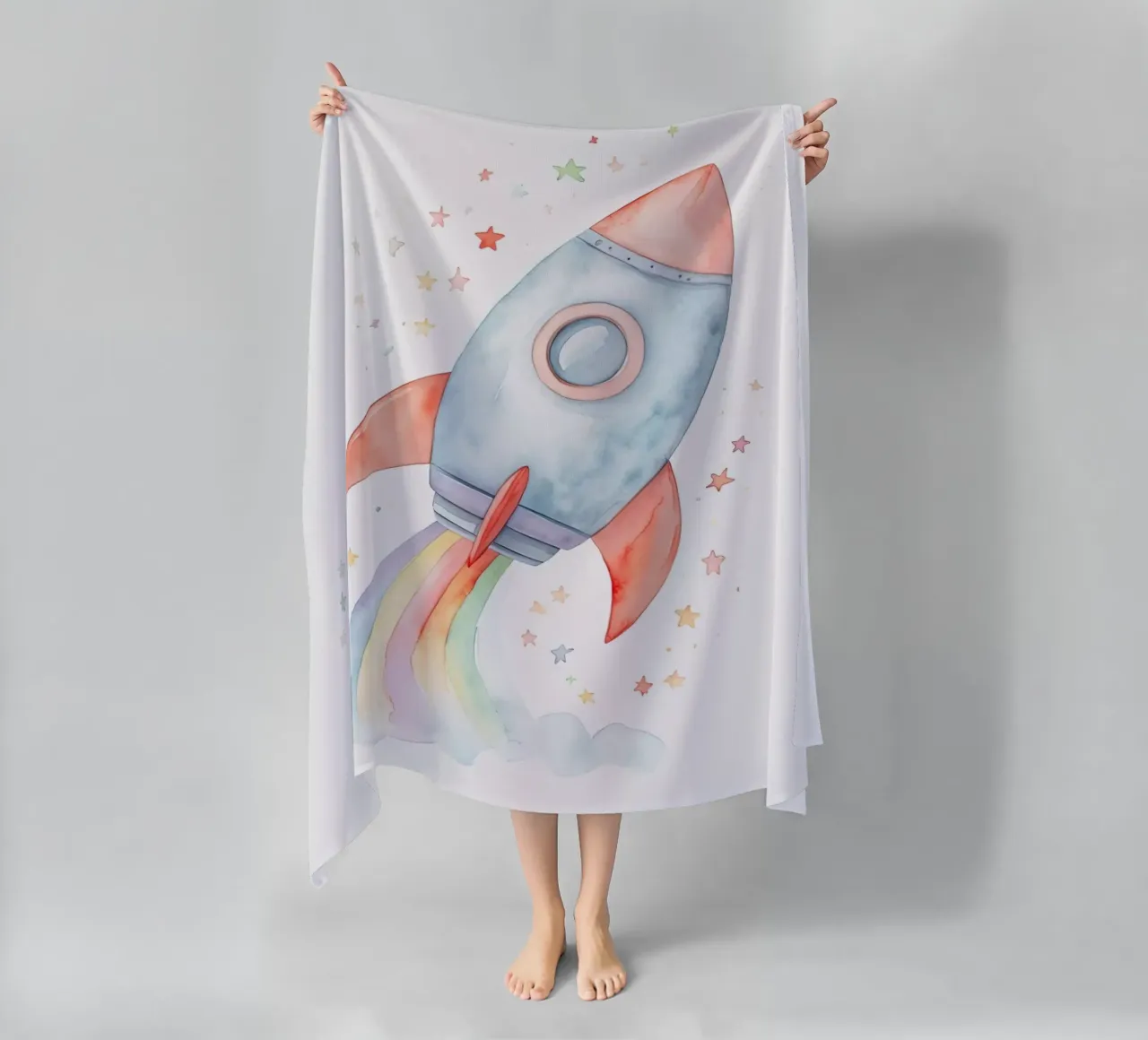 Rocket beach towel by 🎁 NOBELART