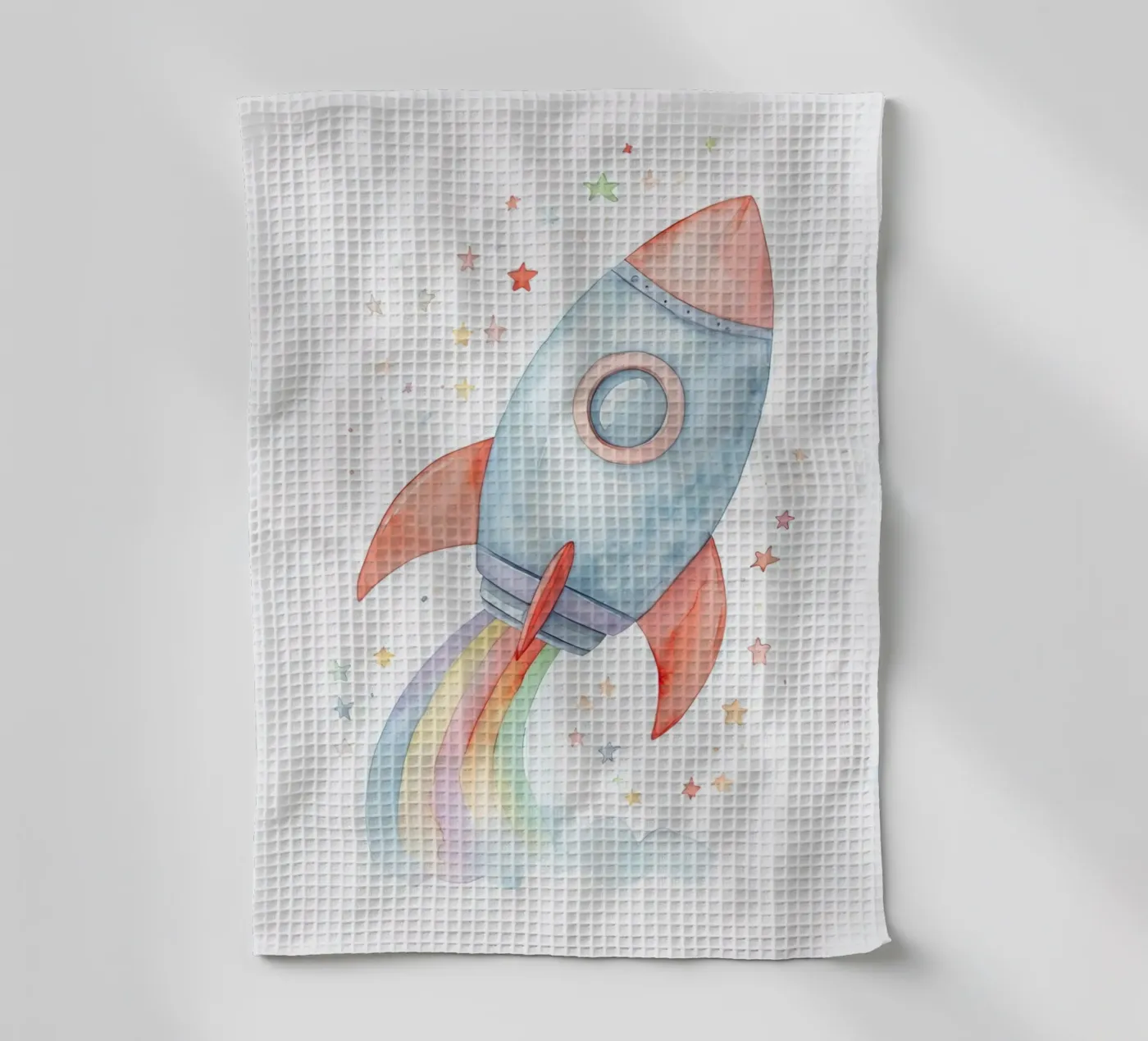 Rocket tea towel by 🎁 NOBELART