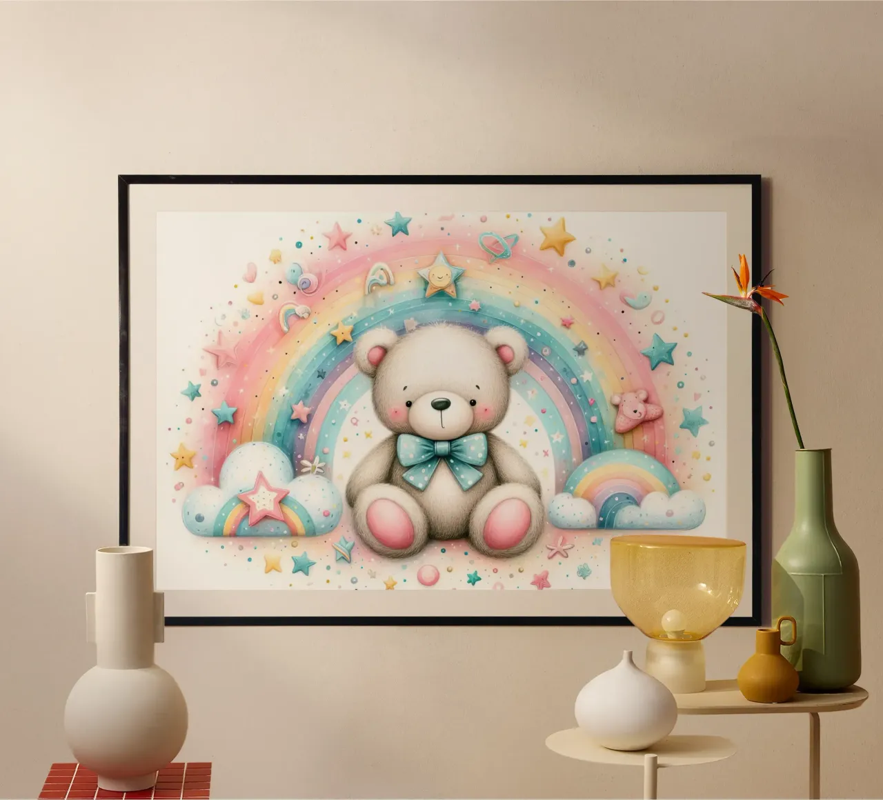 orso per bambini poster con telaio in plastica da 🎁 ARTVI-SHOP
