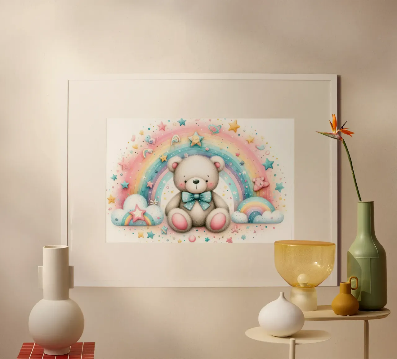 orso per bambini poster con telaio in plastica da 🎁 ARTVI-SHOP
