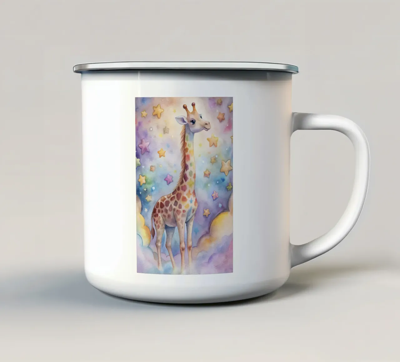giraffa per bambini tazza in smalto da 🎁 ARTVI-SHOP