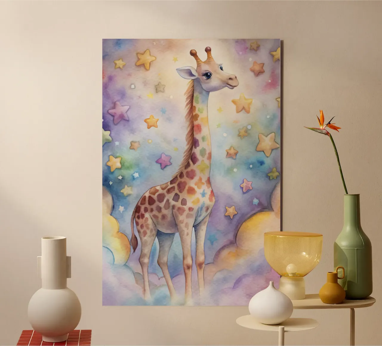giraffa per bambini alluminio dibond da 🎁 ARTVI-SHOP