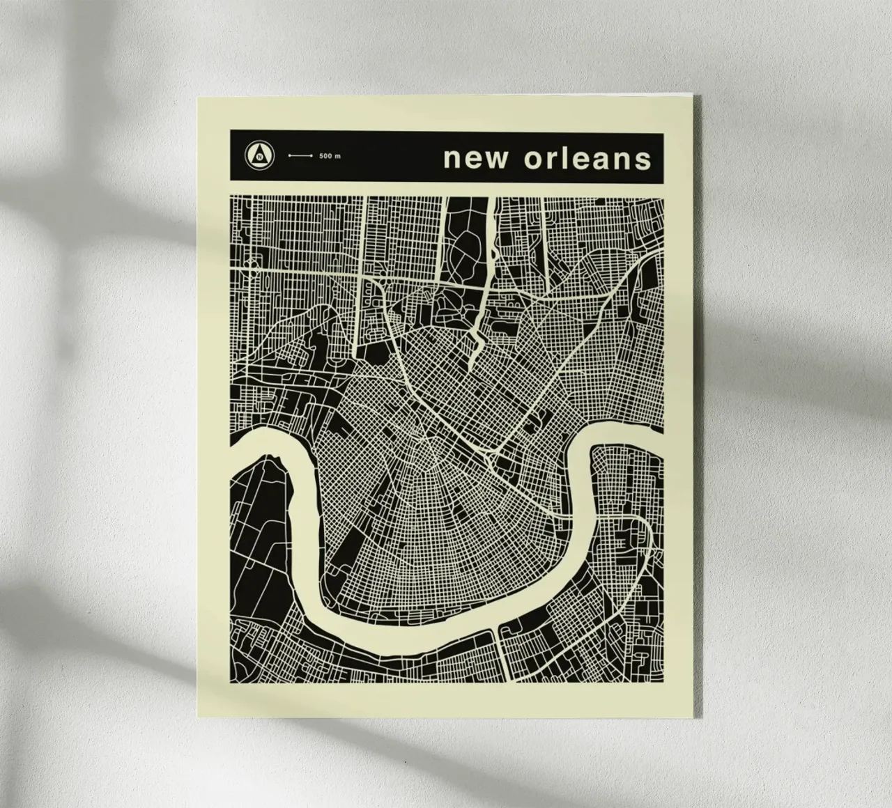 New Orleans Map plexiglass da Jazzberry Blue