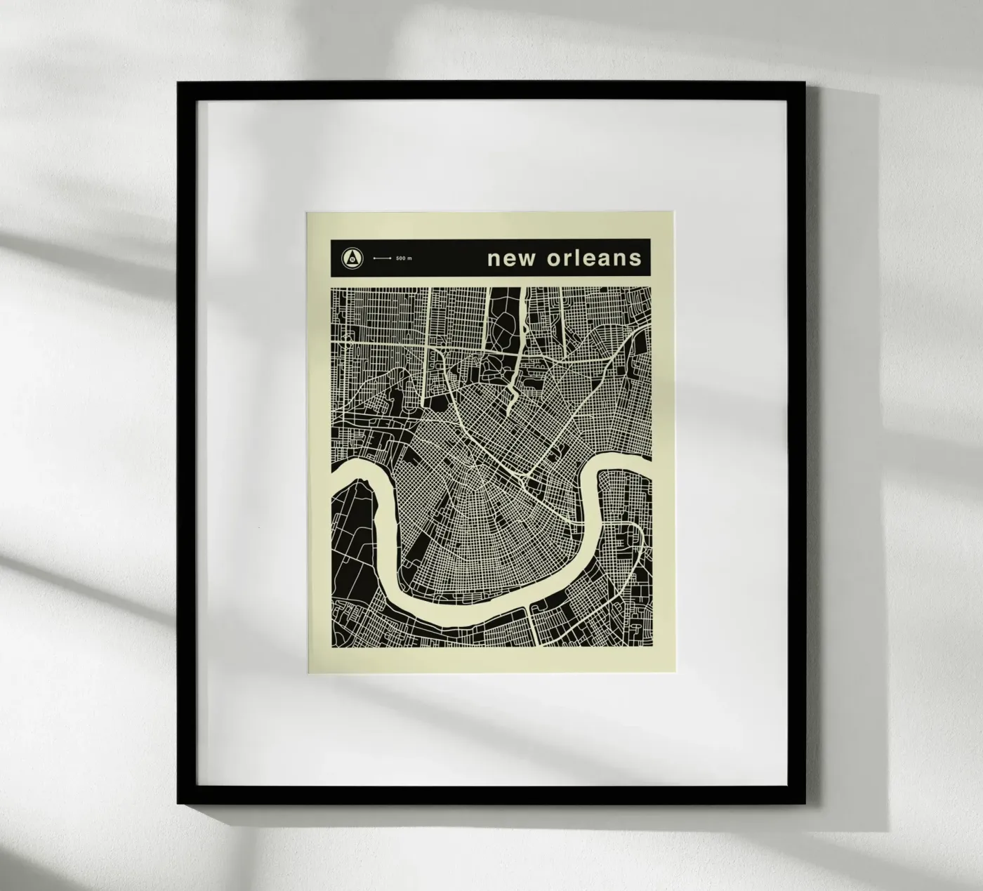 New Orleans Map poster da Jazzberry Blue