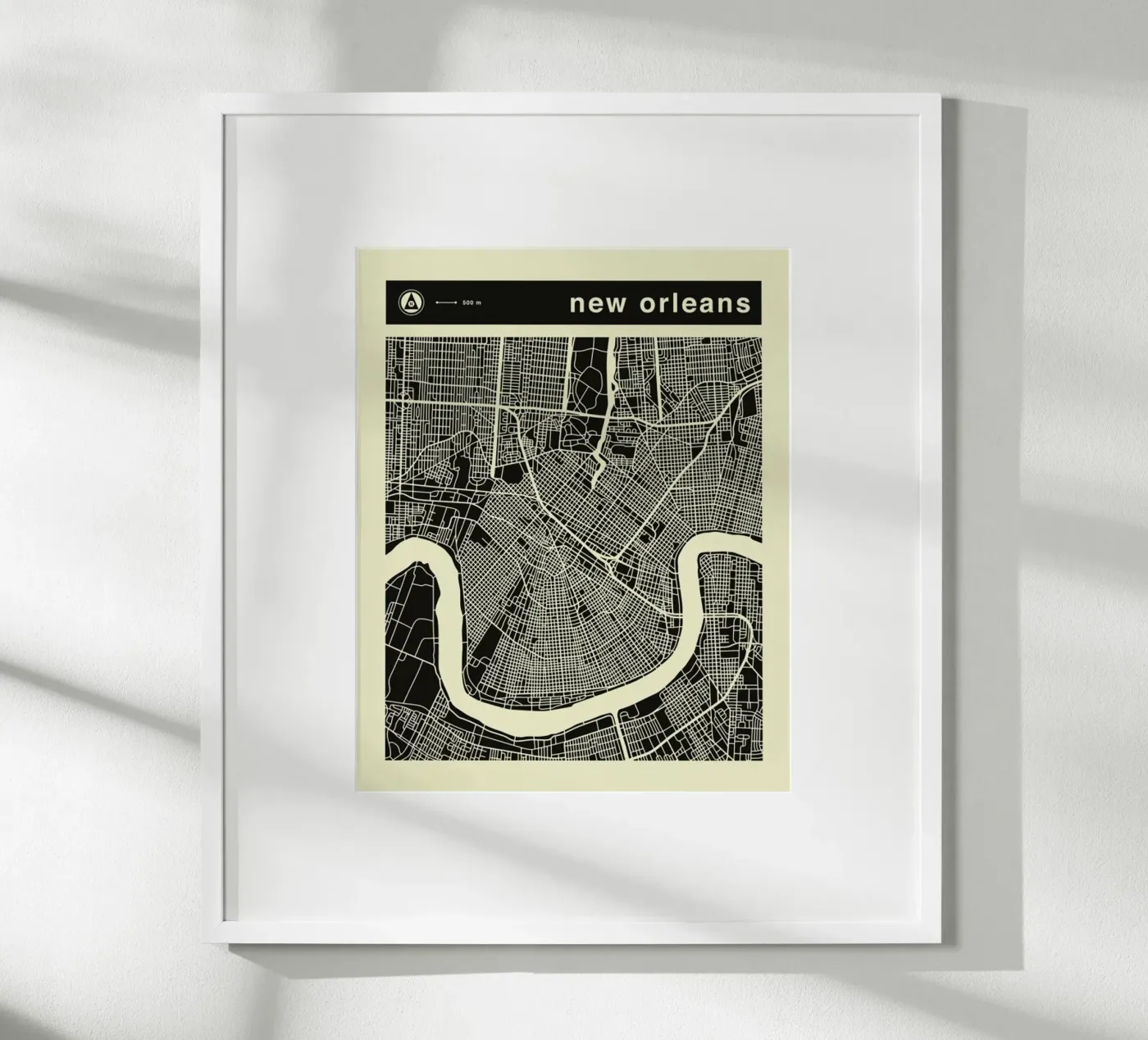 New Orleans Map poster da Jazzberry Blue