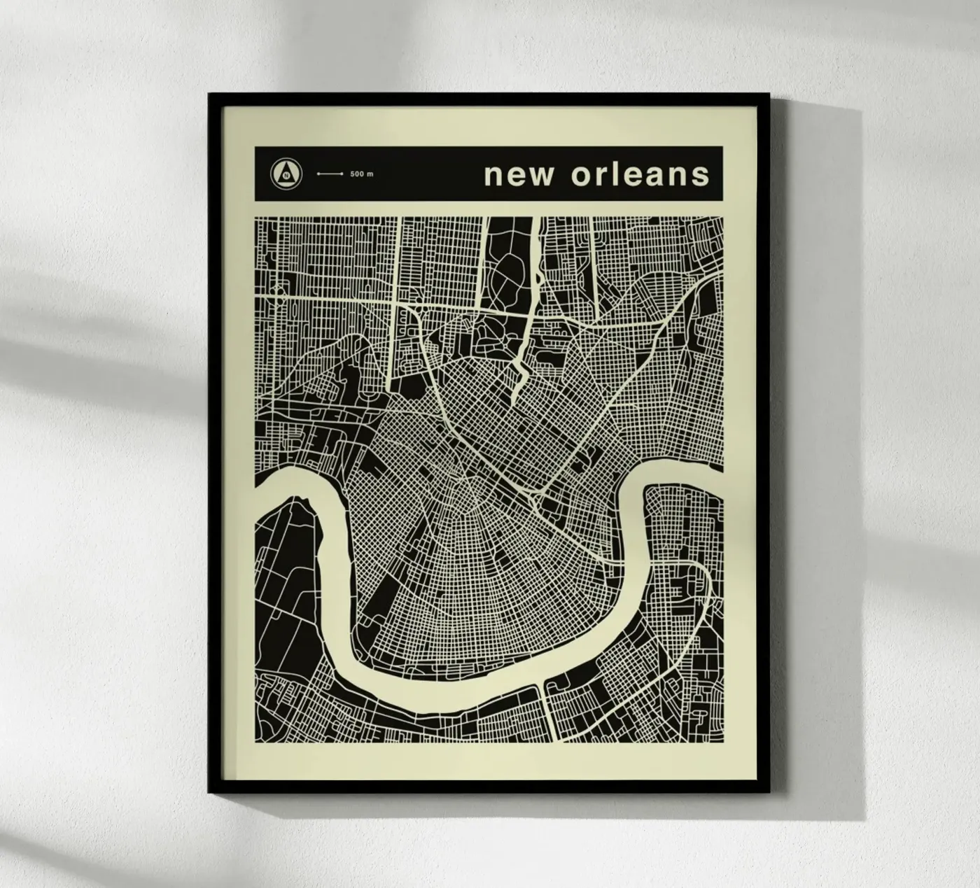 New Orleans Map poster da Jazzberry Blue