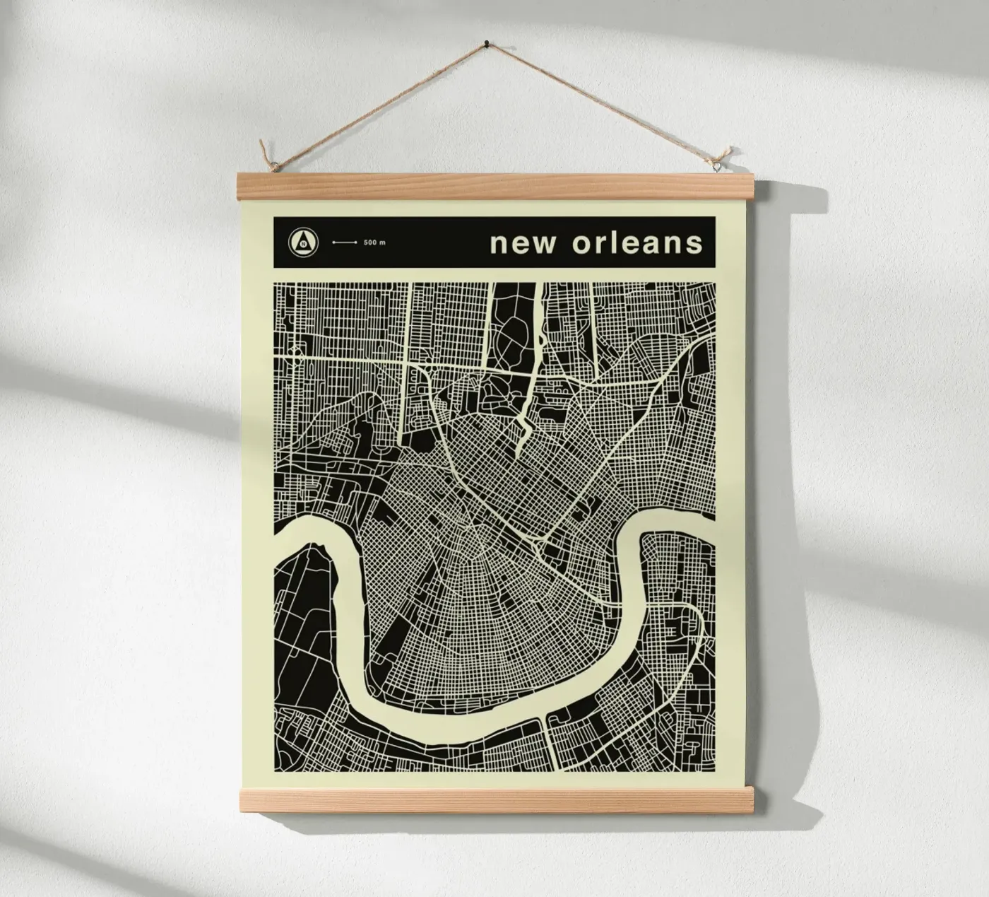 New Orleans Map poster da Jazzberry Blue