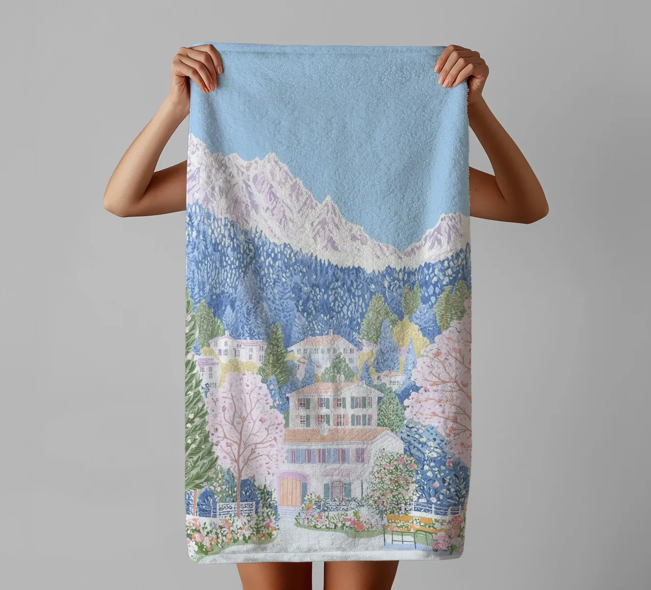 Chamonix Frankrijk, Reisposter, Chamonix-Mont-Blanc badhanddoek van Gaia