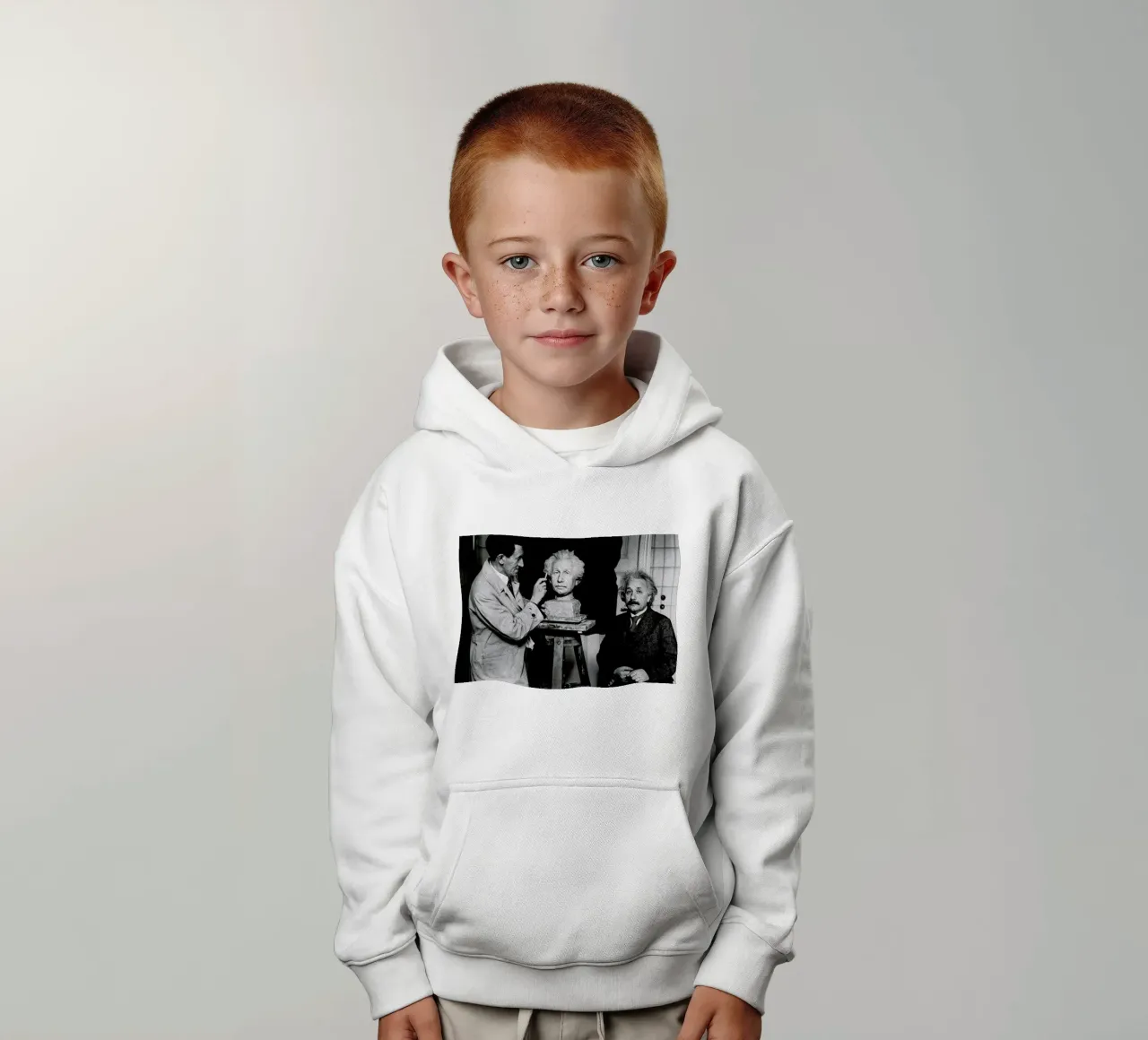 Albert Einstein Portrait felpa bambino con cappuccio da Gallery Print and Art Limited