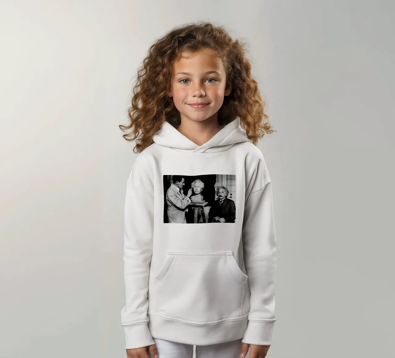 Albert Einstein Portrait felpa bambino con cappuccio da Gallery Print and Art Limited