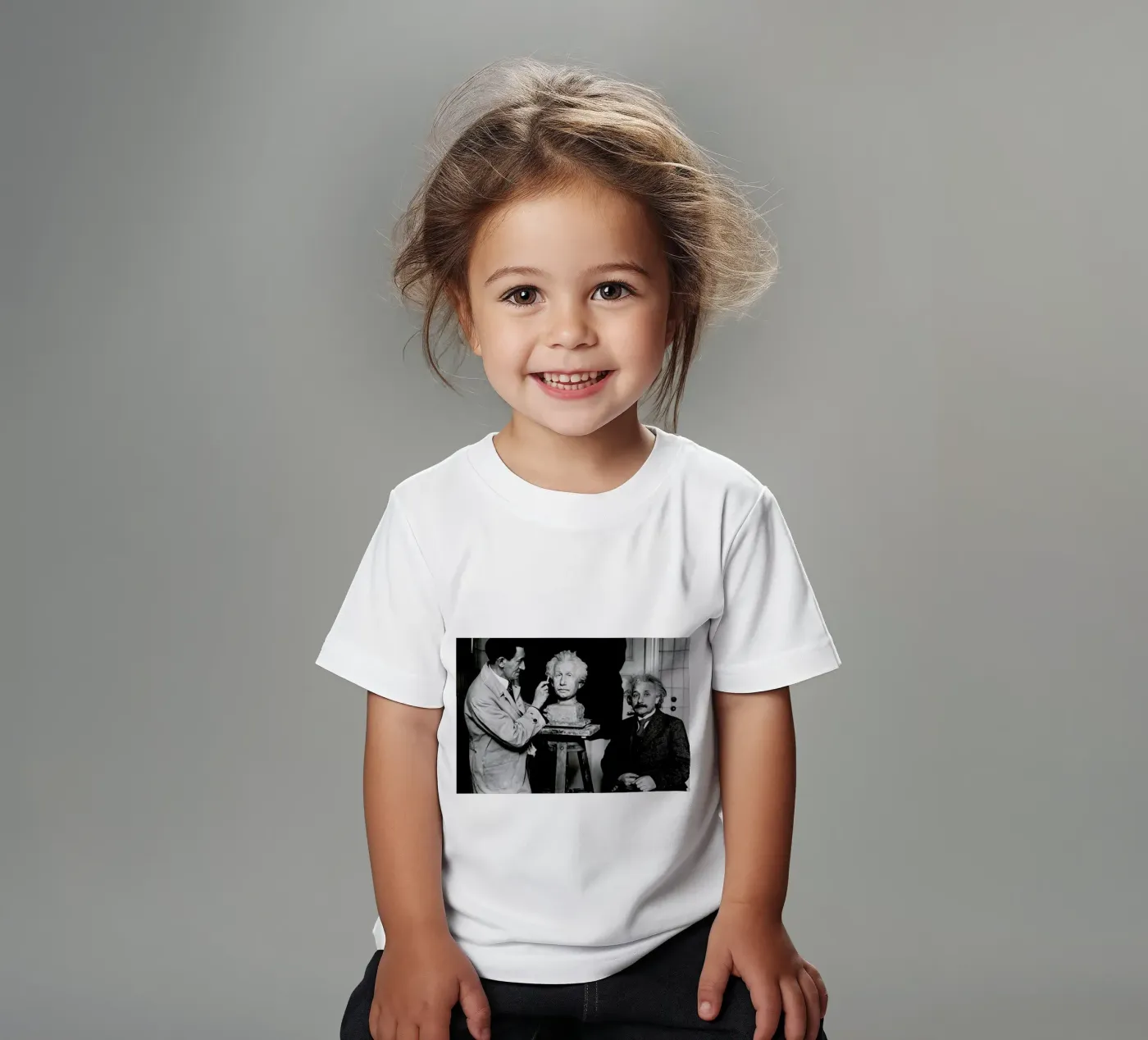 Albert Einstein Portrait kids t-shirt by Gallery Print and Art Limited