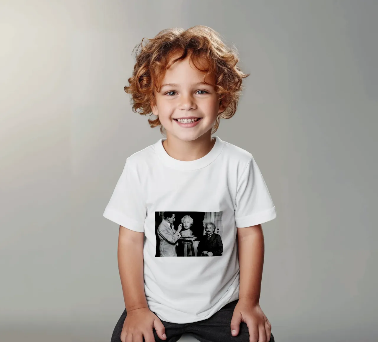 Albert Einstein Portrait t-shirt bambini da Gallery Print and Art Limited