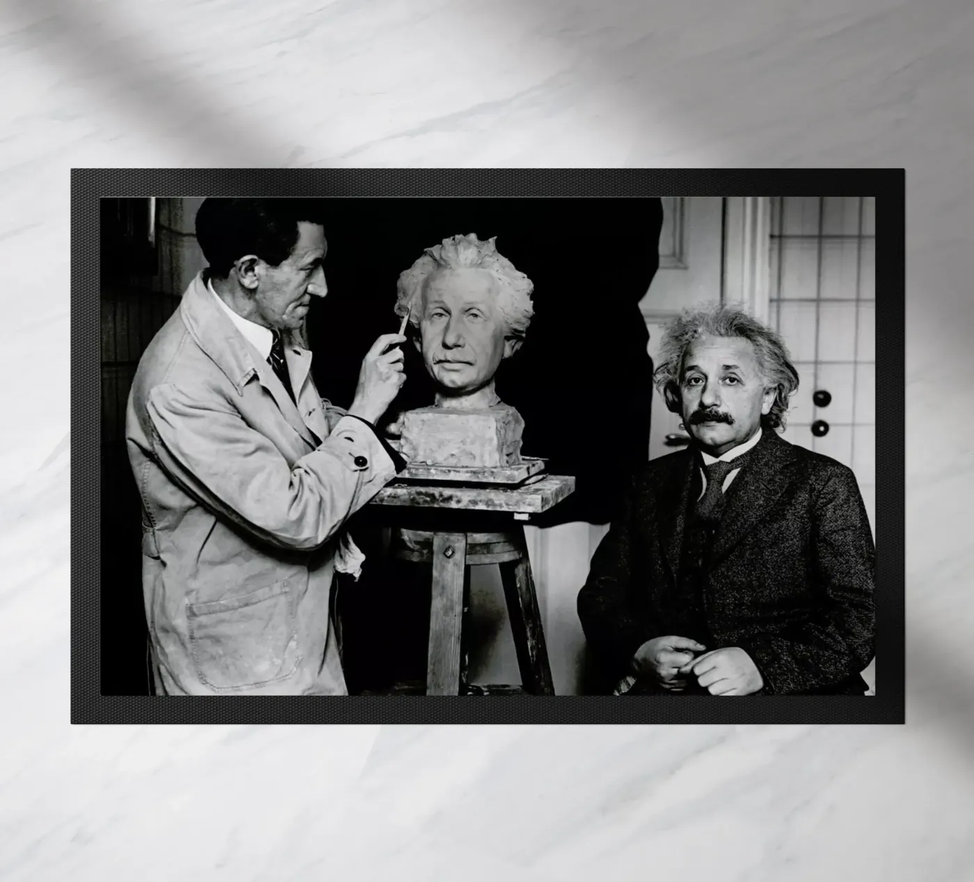 Albert Einstein Portrait paillasson de Gallery Print and Art Limited