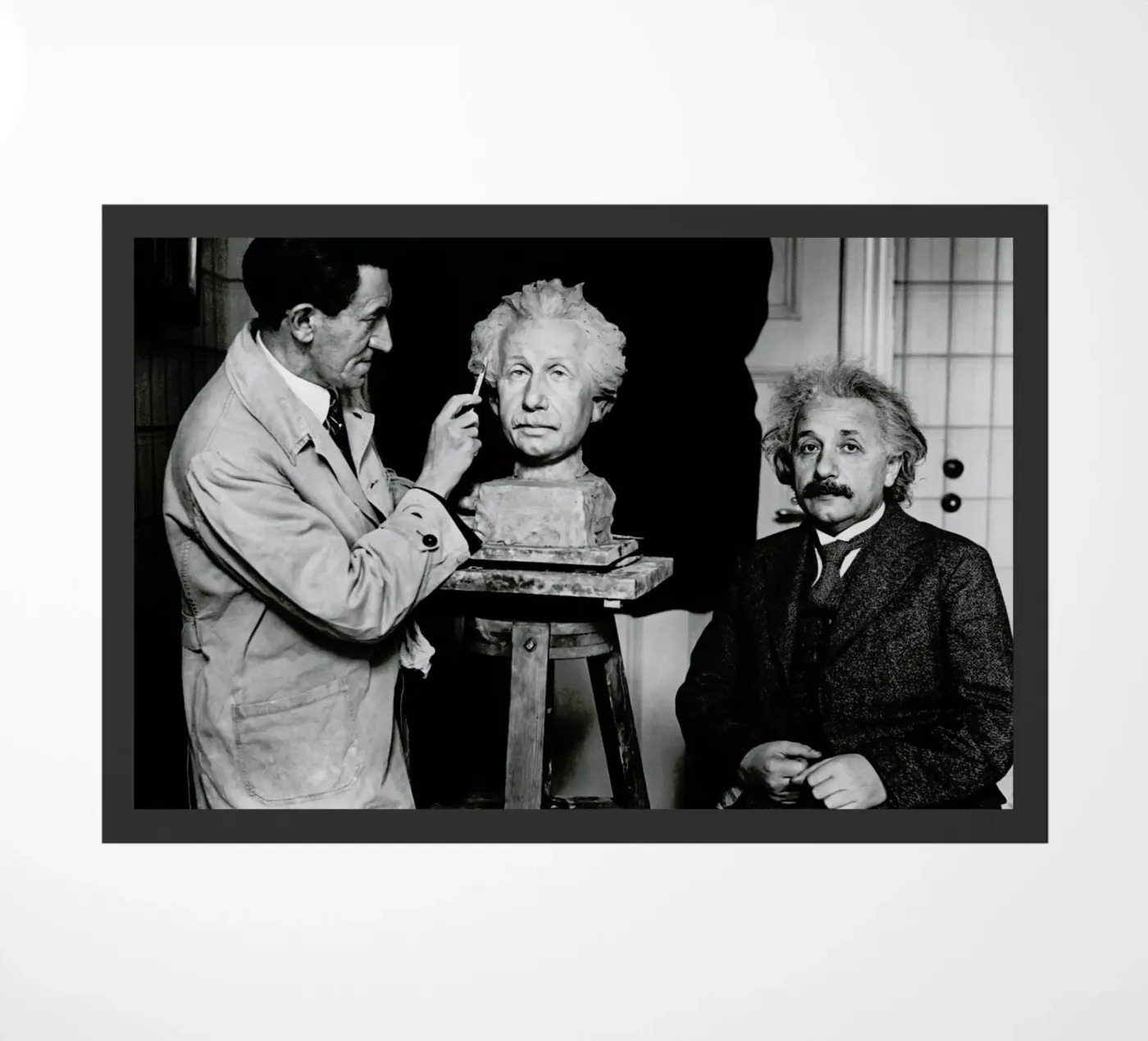 Albert Einstein Portrait Fußmatte von Gallery Print and Art Limited