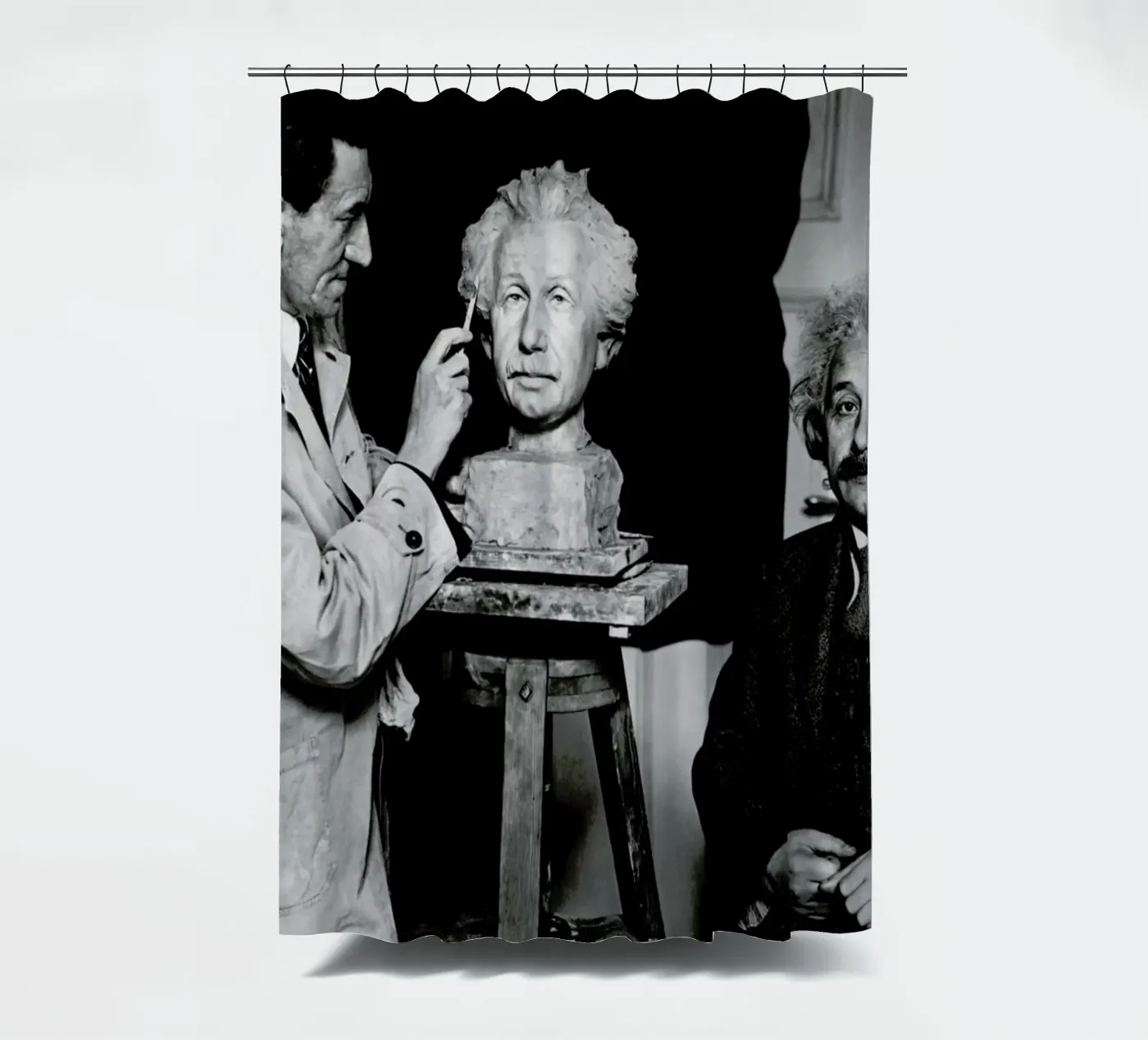 Albert Einstein Portrait tenda da doccia da Gallery Print and Art Limited