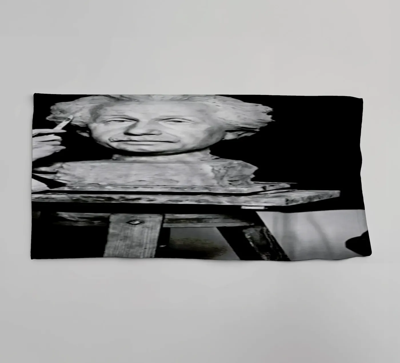 Albert Einstein Portrait towel by Gallery Print and Art Limited