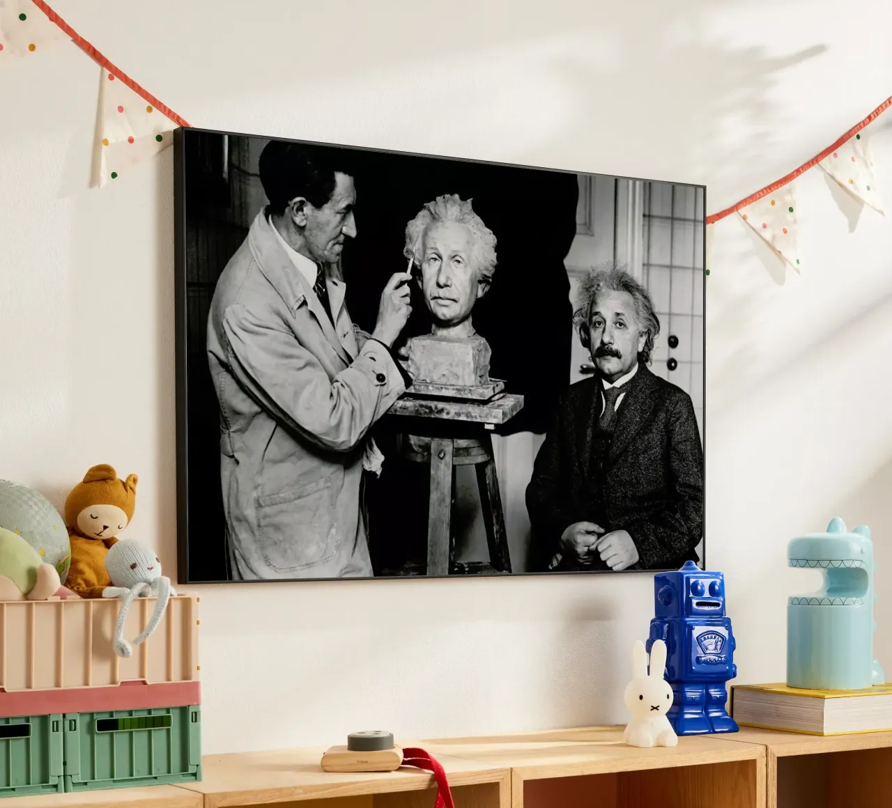 Albert Einstein Portrait alluminio dibond da Gallery Print and Art Limited