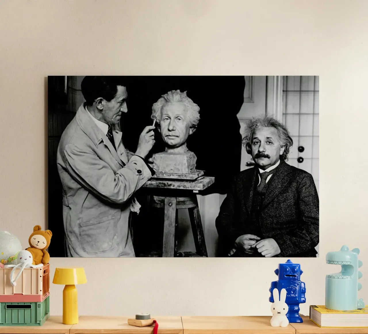 Albert Einstein Portrait alluminio dibond da Gallery Print and Art Limited