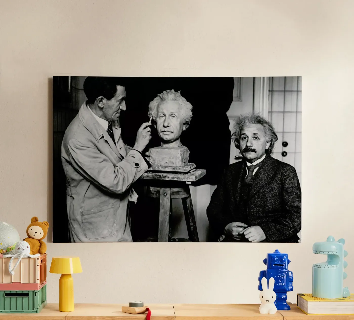 Albert Einstein Portrait canvas by Gallery Print and Art Limited