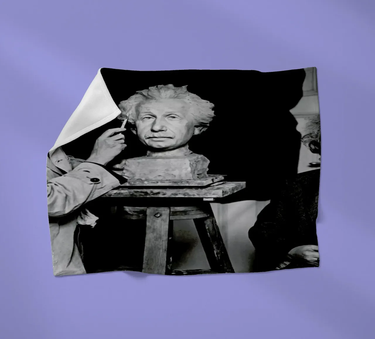 Albert Einstein Portrait fleecedeken van Gallery Print and Art Limited