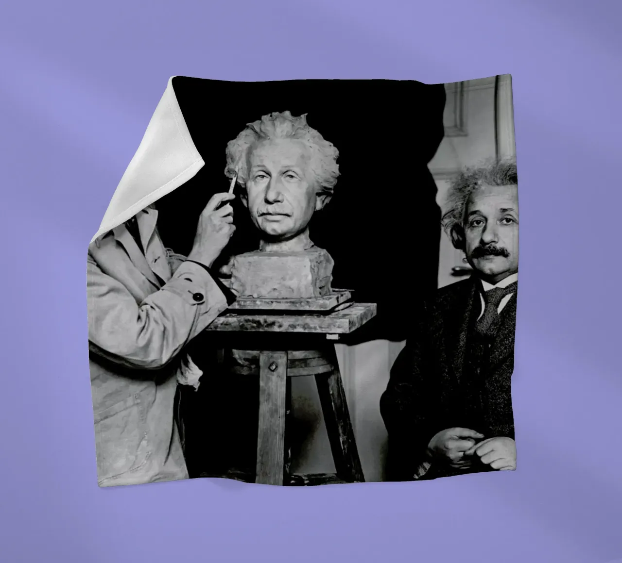 Albert Einstein Portrait fleecedeken van Gallery Print and Art Limited