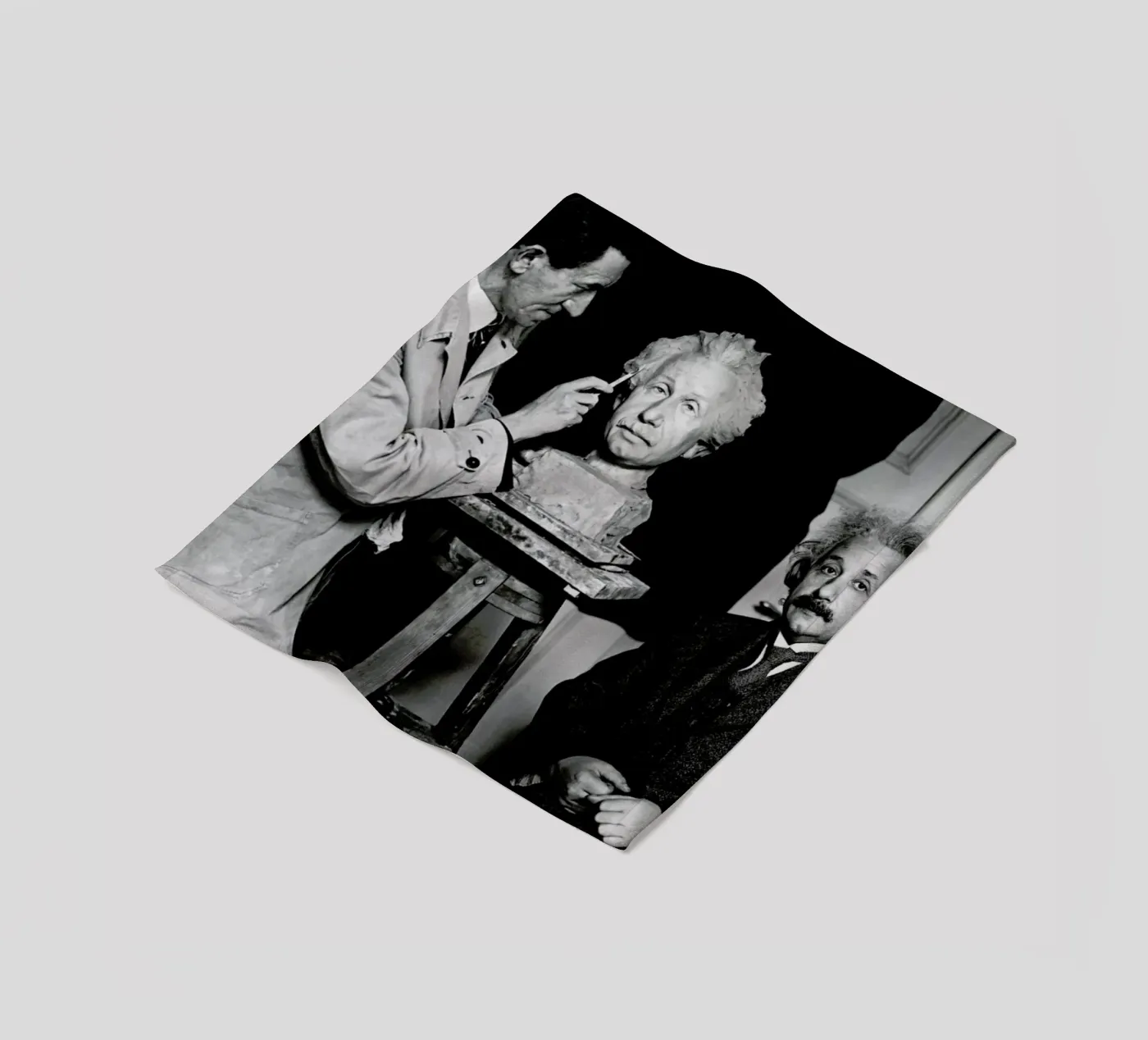 Albert Einstein Portrait Fleecedecke von Gallery Print and Art Limited
