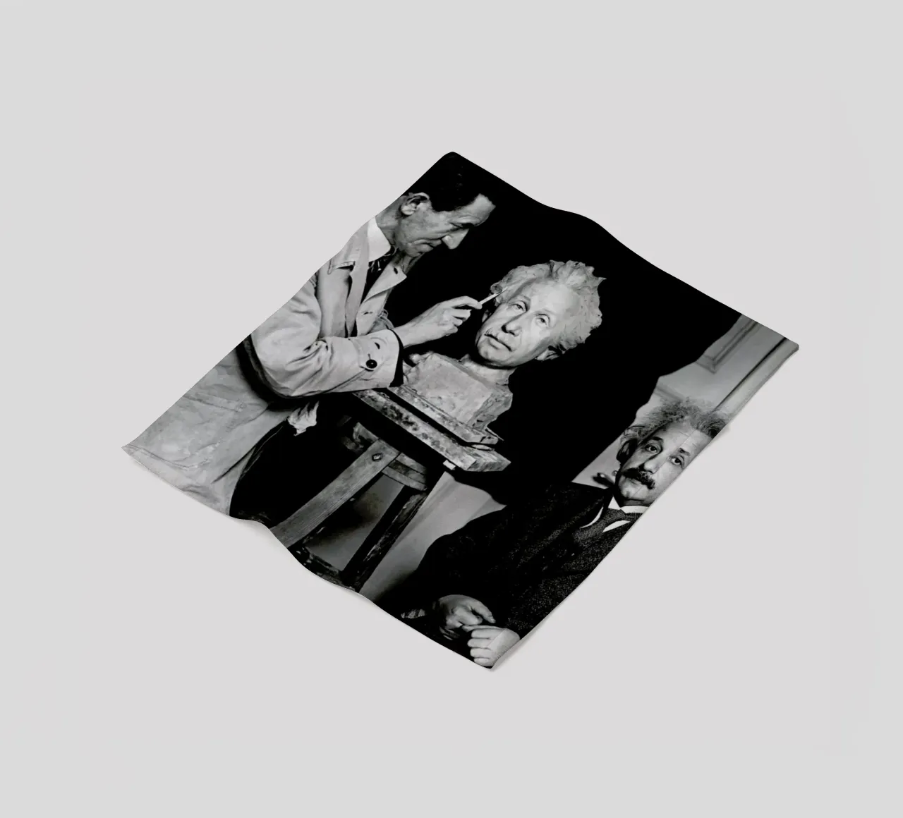 Albert Einstein Portrait fleecedeken van Gallery Print and Art Limited