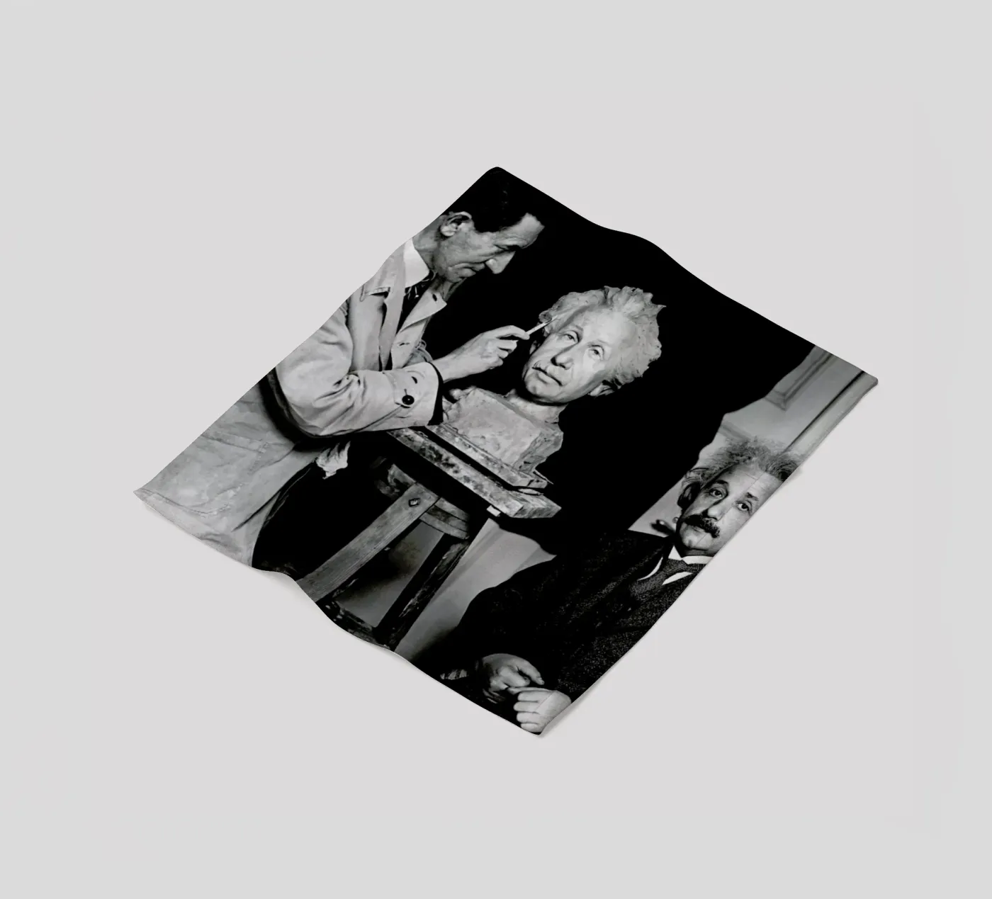 Albert Einstein Portrait Fleecedecke von Gallery Print and Art Limited