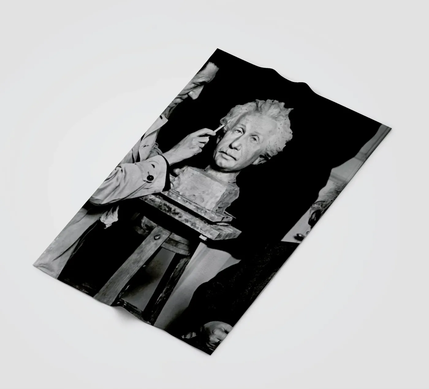 Albert Einstein Portrait Fleecedecke von Gallery Print and Art Limited