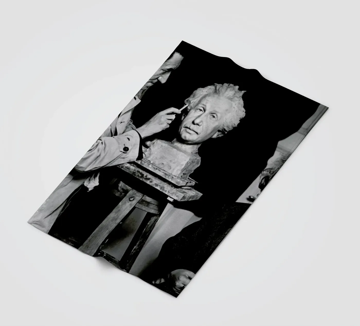 Albert Einstein Portrait Fleecedecke von Gallery Print and Art Limited