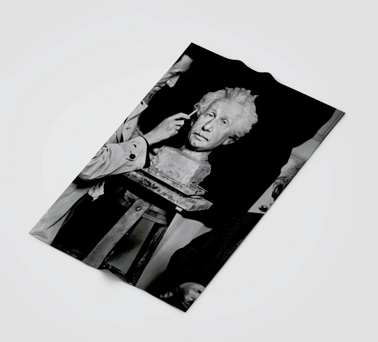 Albert Einstein Portrait fleecedeken van Gallery Print and Art Limited