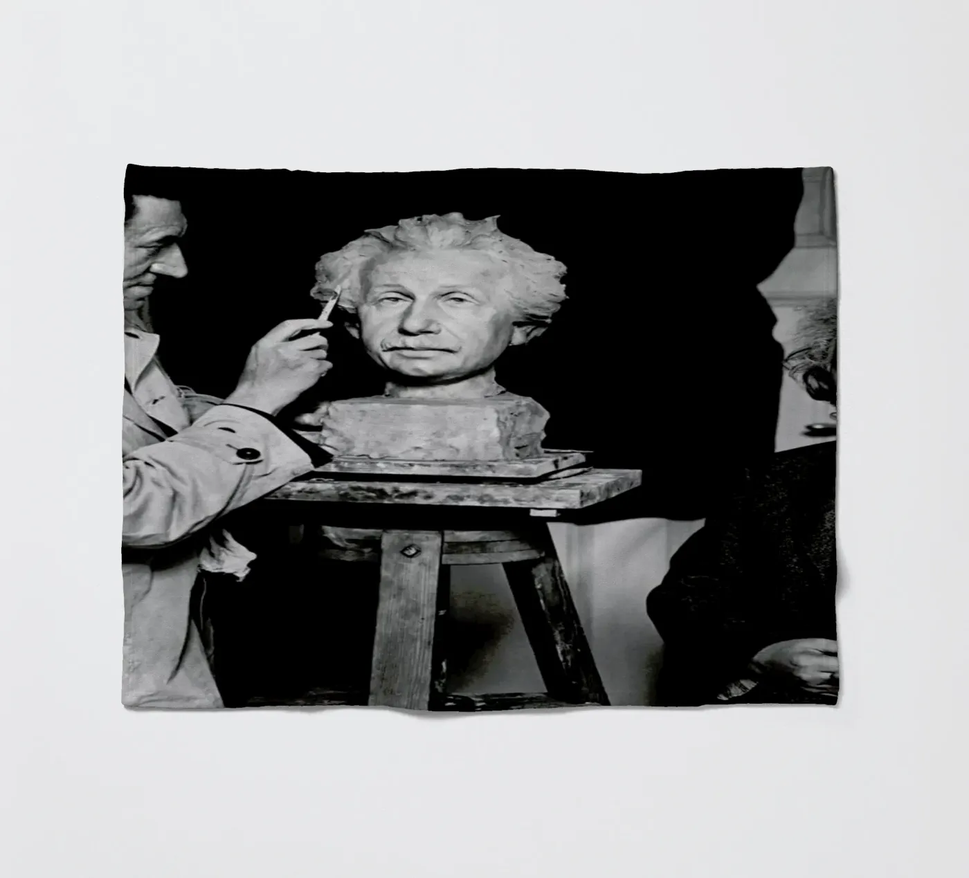 Albert Einstein Portrait Fleecedecke von Gallery Print and Art Limited