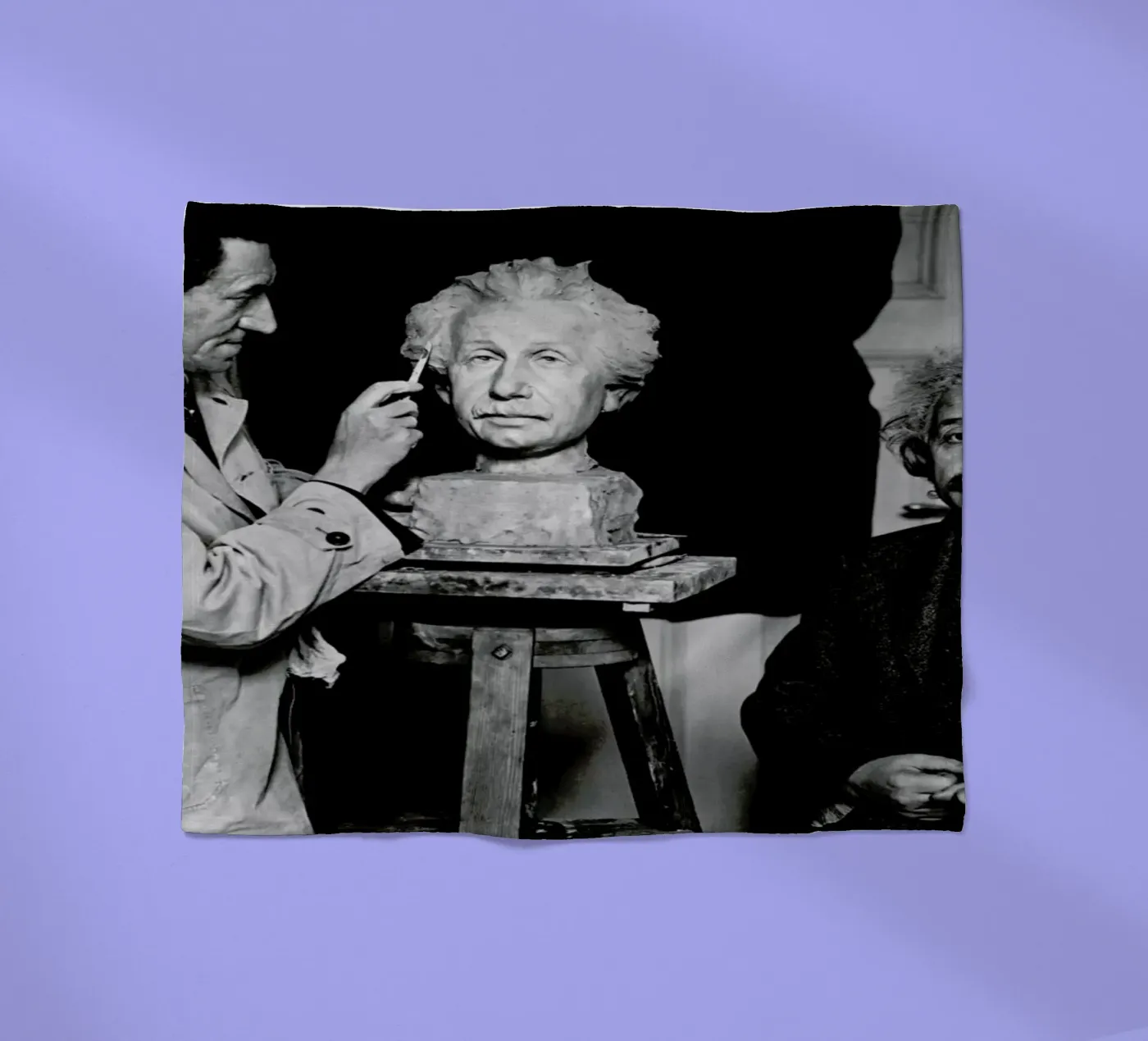 Albert Einstein Portrait Fleecedecke von Gallery Print and Art Limited