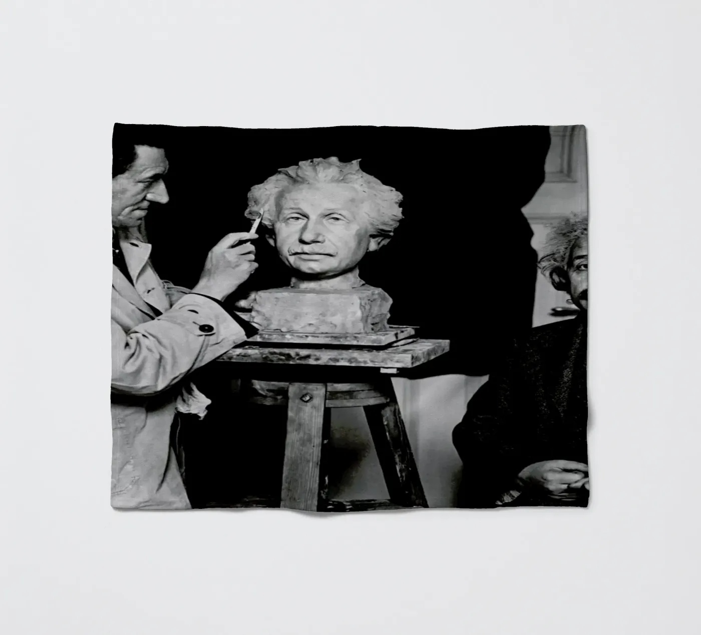Albert Einstein Portrait Fleecedecke von Gallery Print and Art Limited