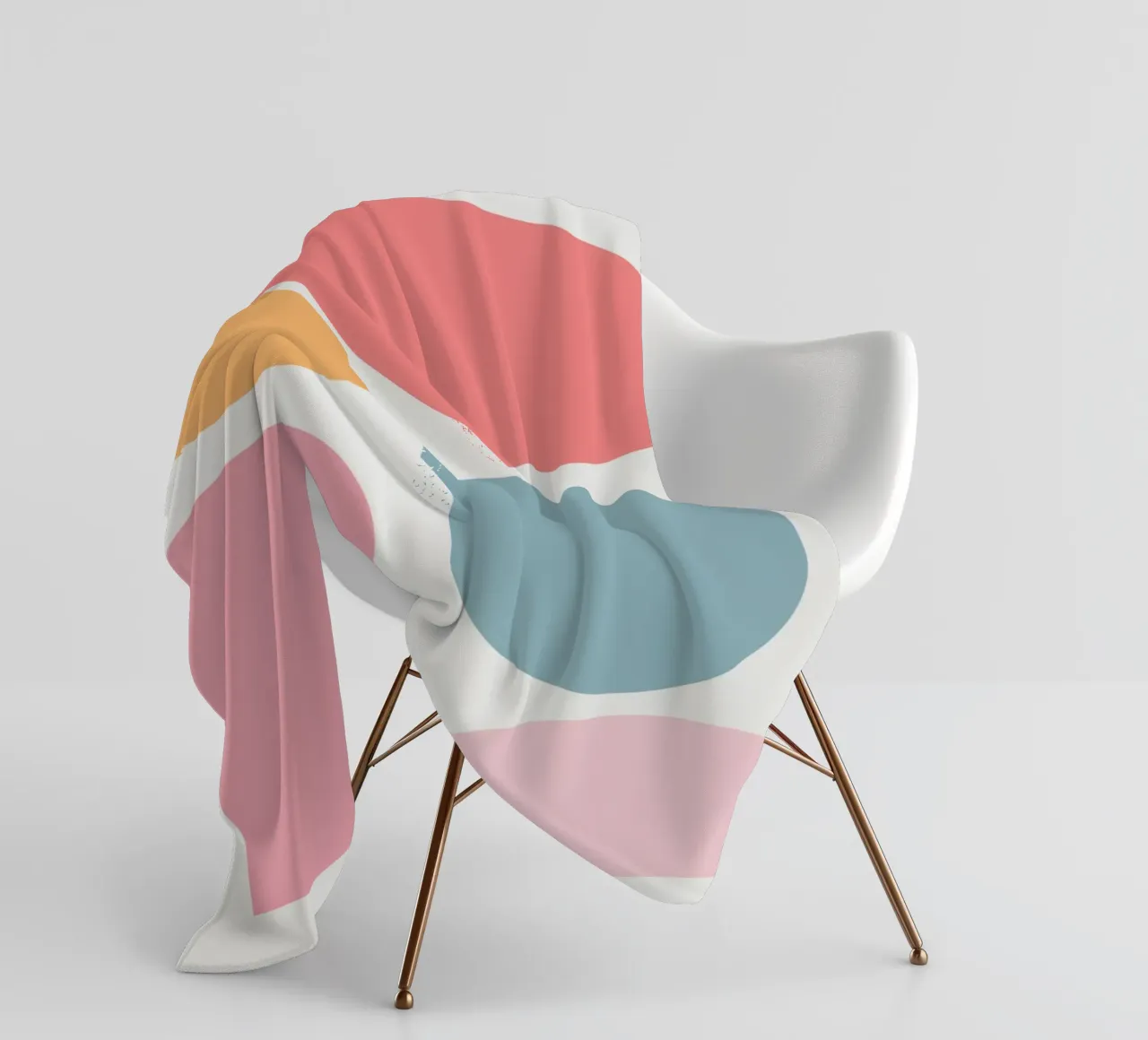 Geometric pastel color block fleece blanket by Little Dean