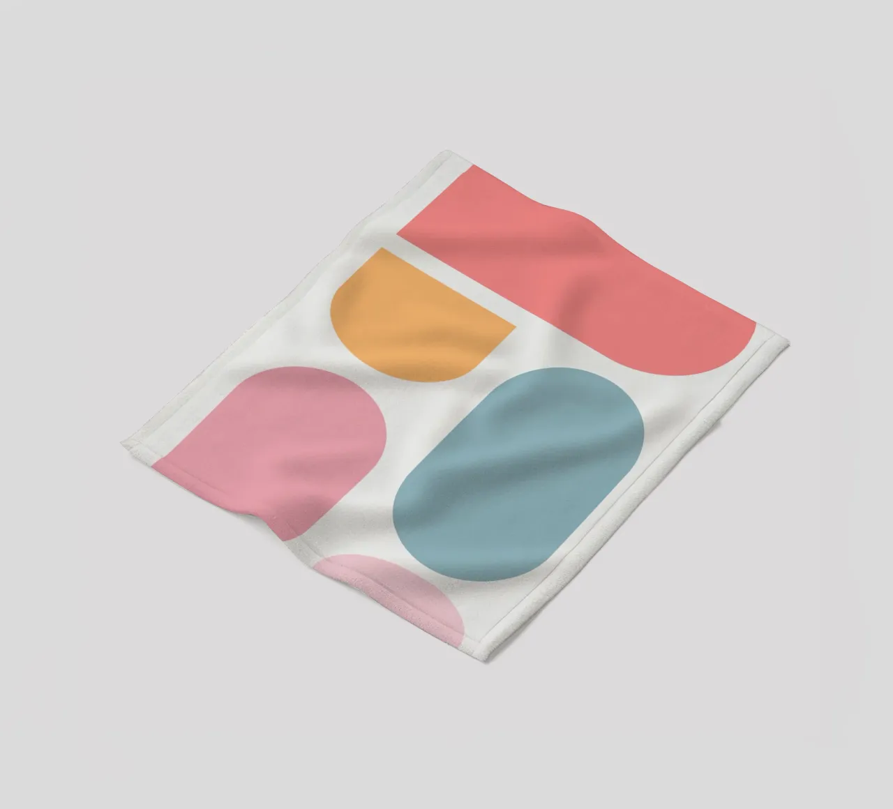 Geometric pastel color block fleece blanket by Little Dean