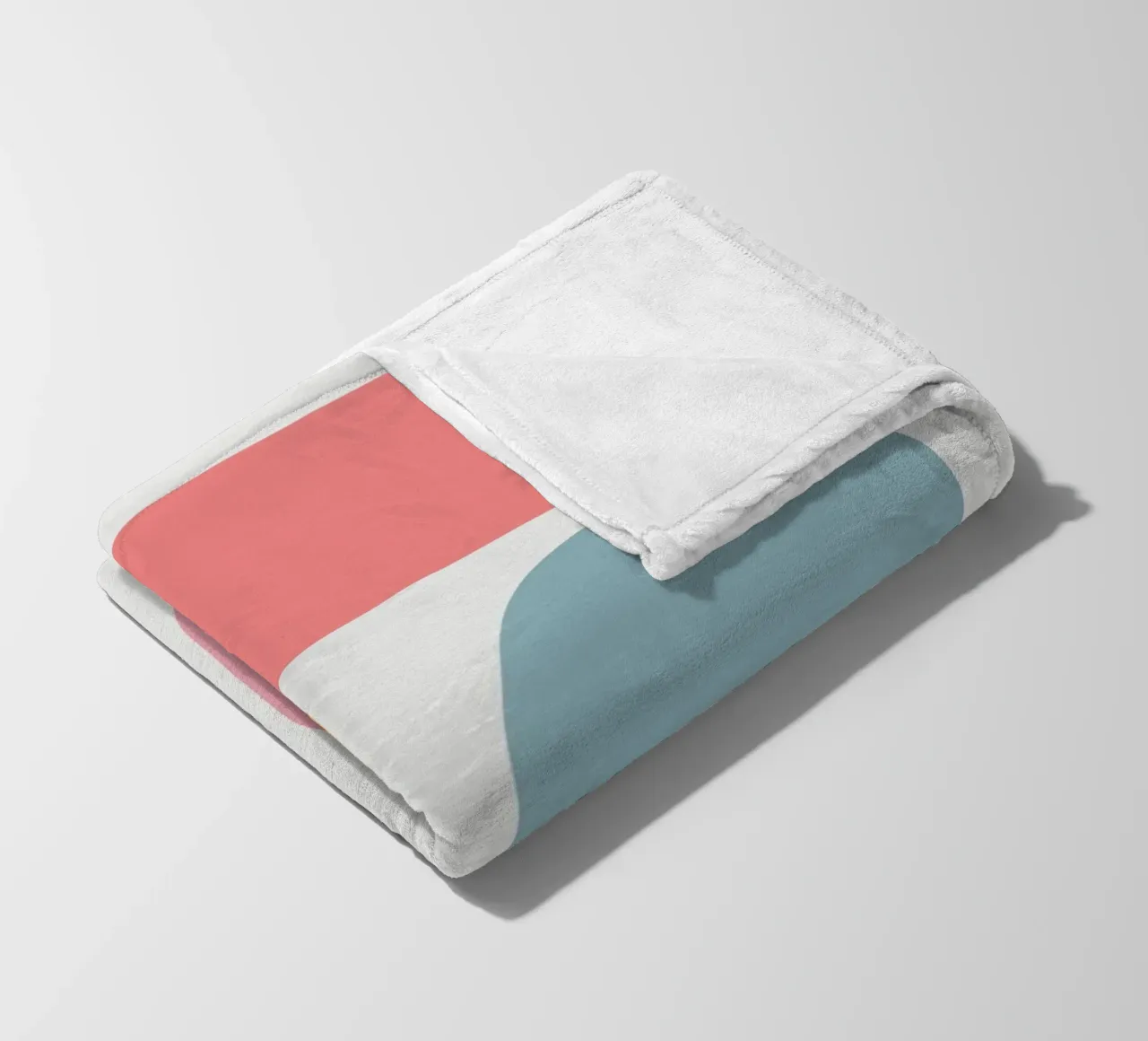 Geometric pastel color block fleece blanket by Little Dean