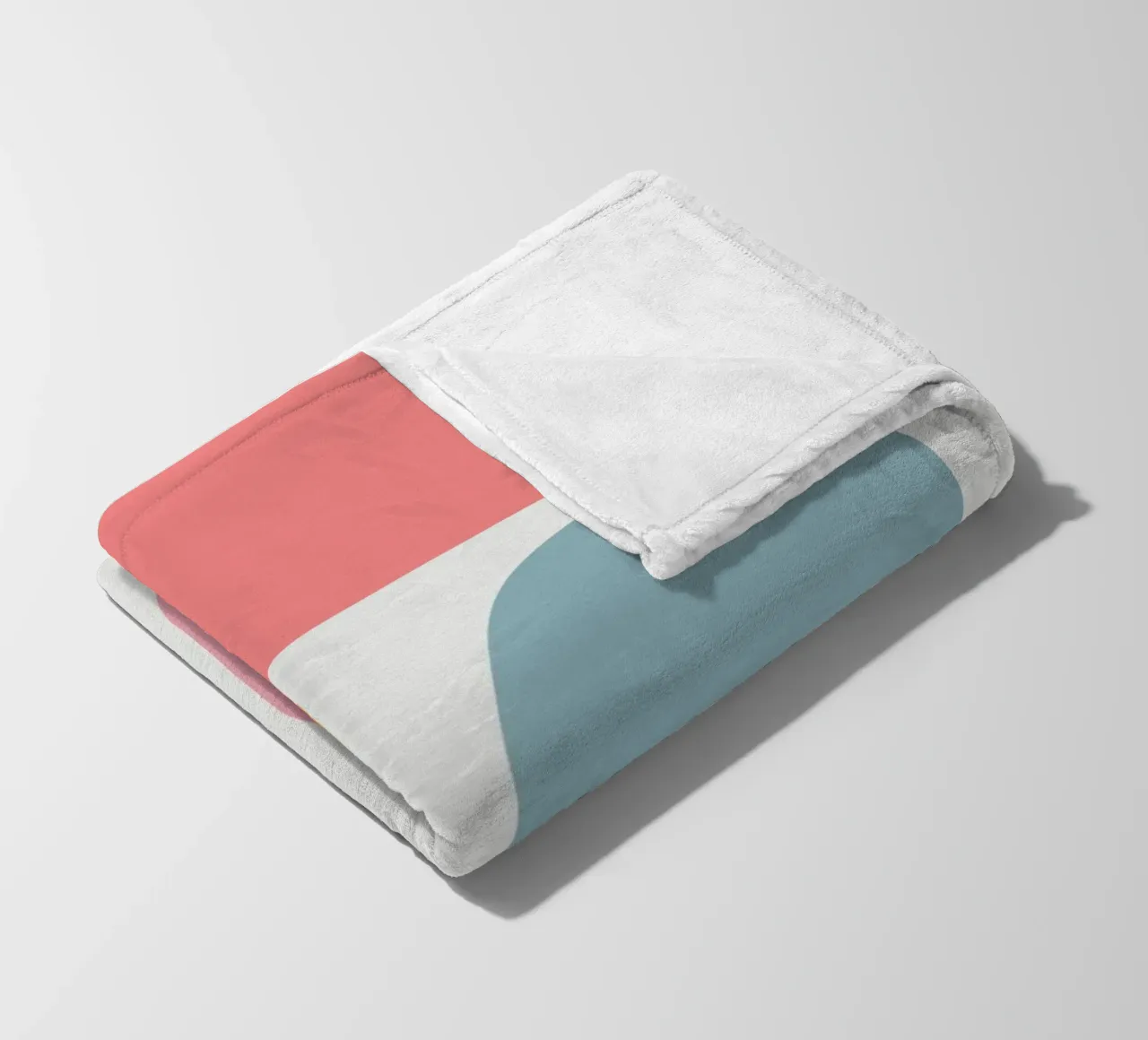 Geometric pastel color block fleece blanket by Little Dean
