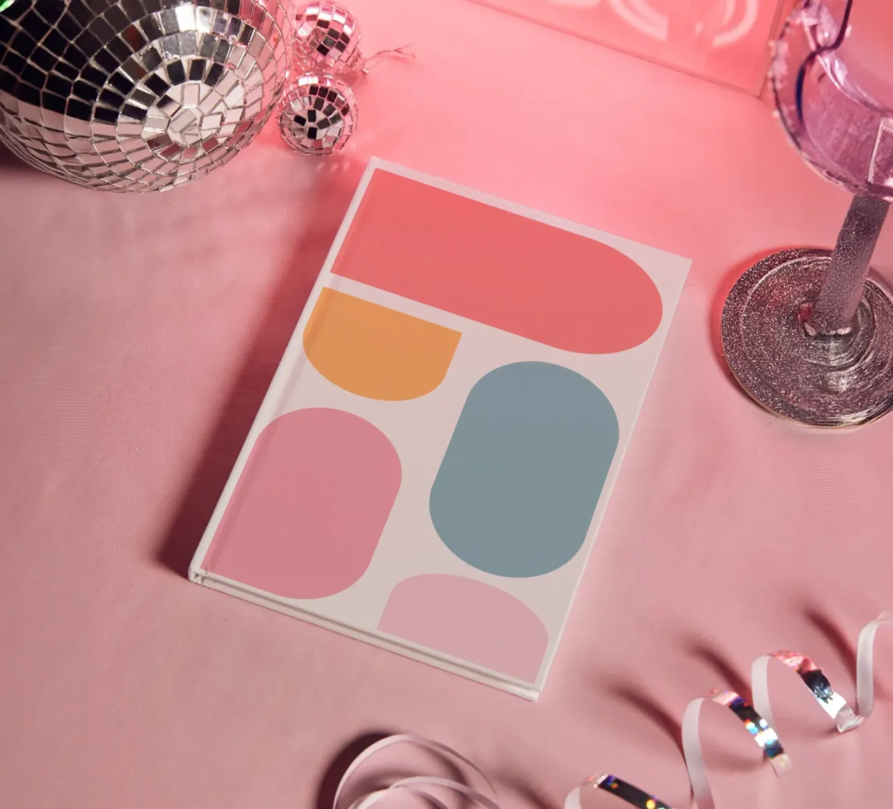 Geometric pastel color block notebook by Little Dean