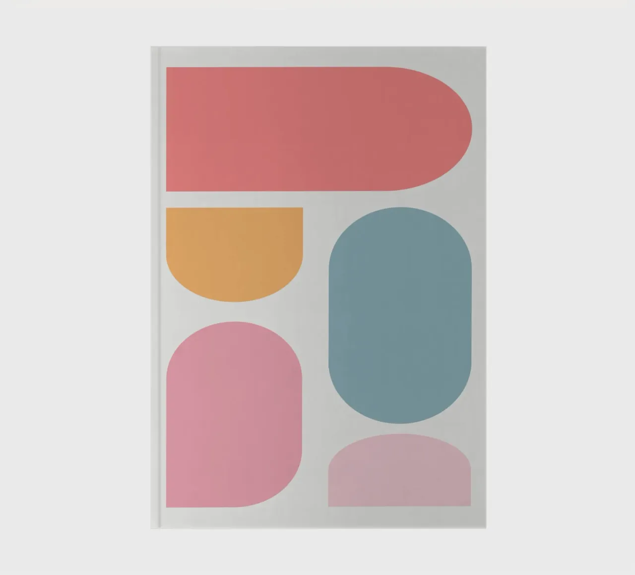 Geometric pastel color block notebook by Little Dean