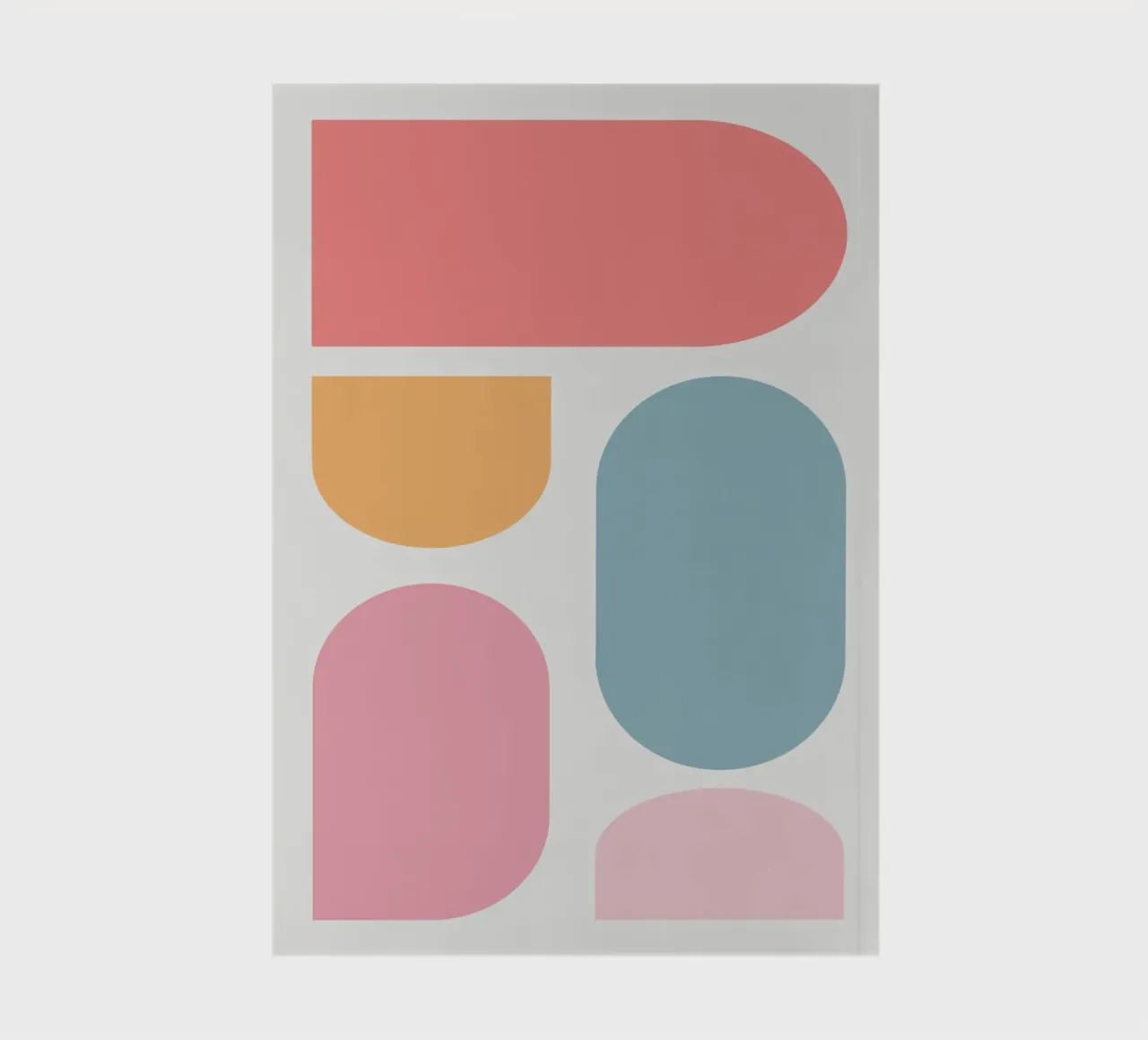 Geometric pastel color block notebook by Little Dean
