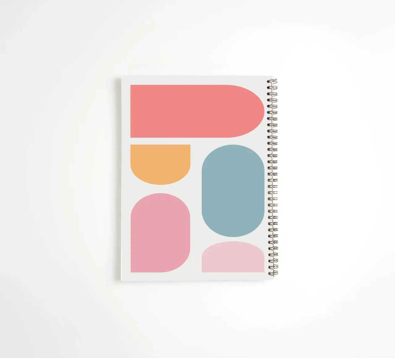 Geometric pastel color block spiral notebook by Little Dean