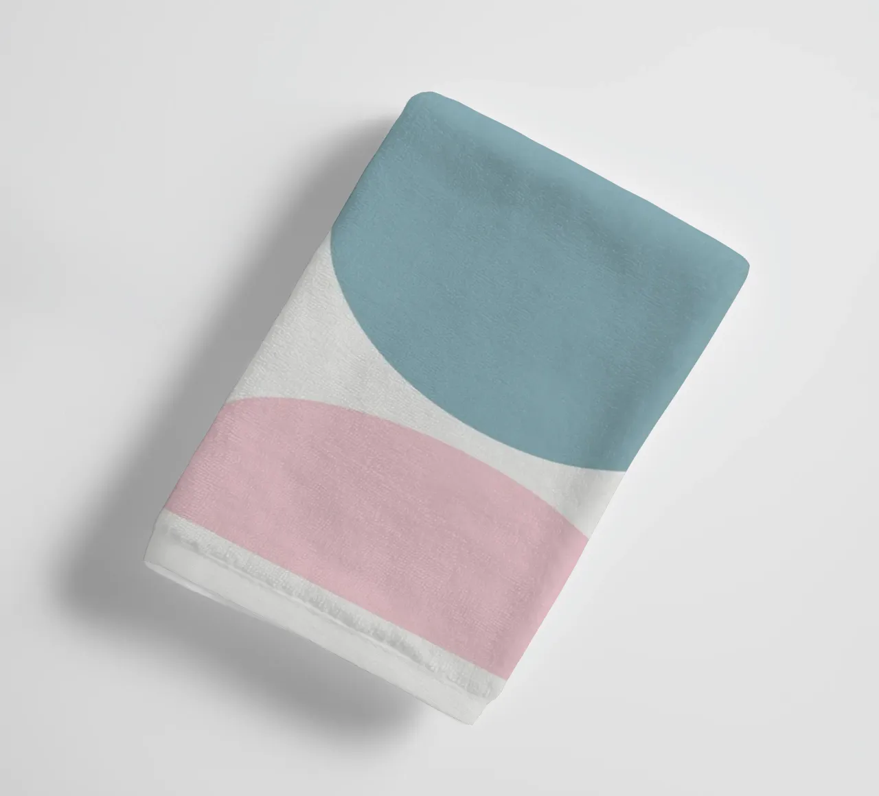 Geometric pastel color block towel by Little Dean