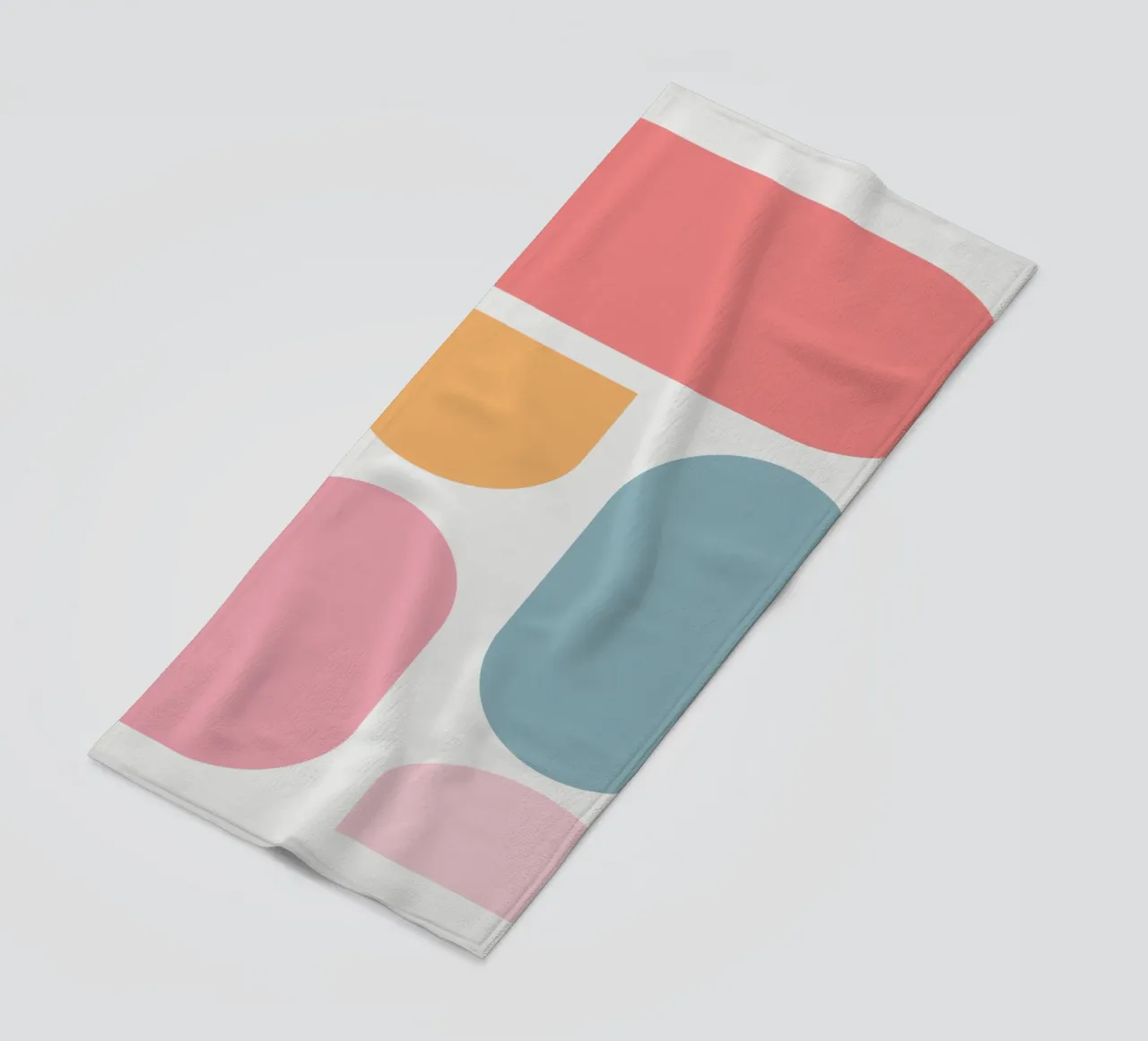 Geometric pastel color block beach towel by Little Dean