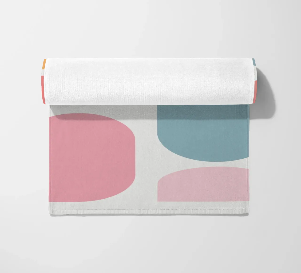Geometric pastel color block beach towel by Little Dean